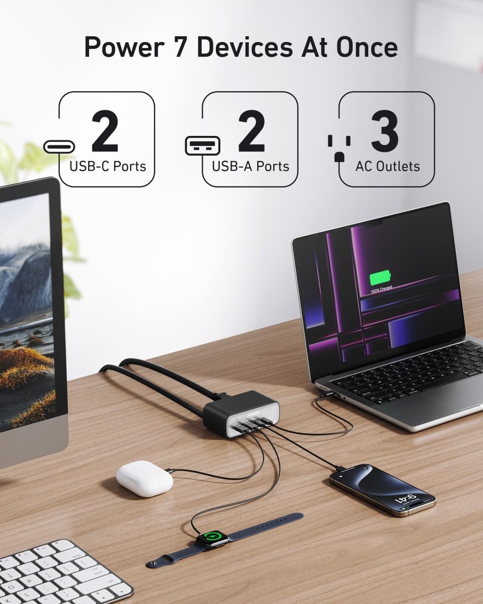Anker 7 - in - 1 USB - C Charging Station (100W) BOA - Cartsfy Inc.