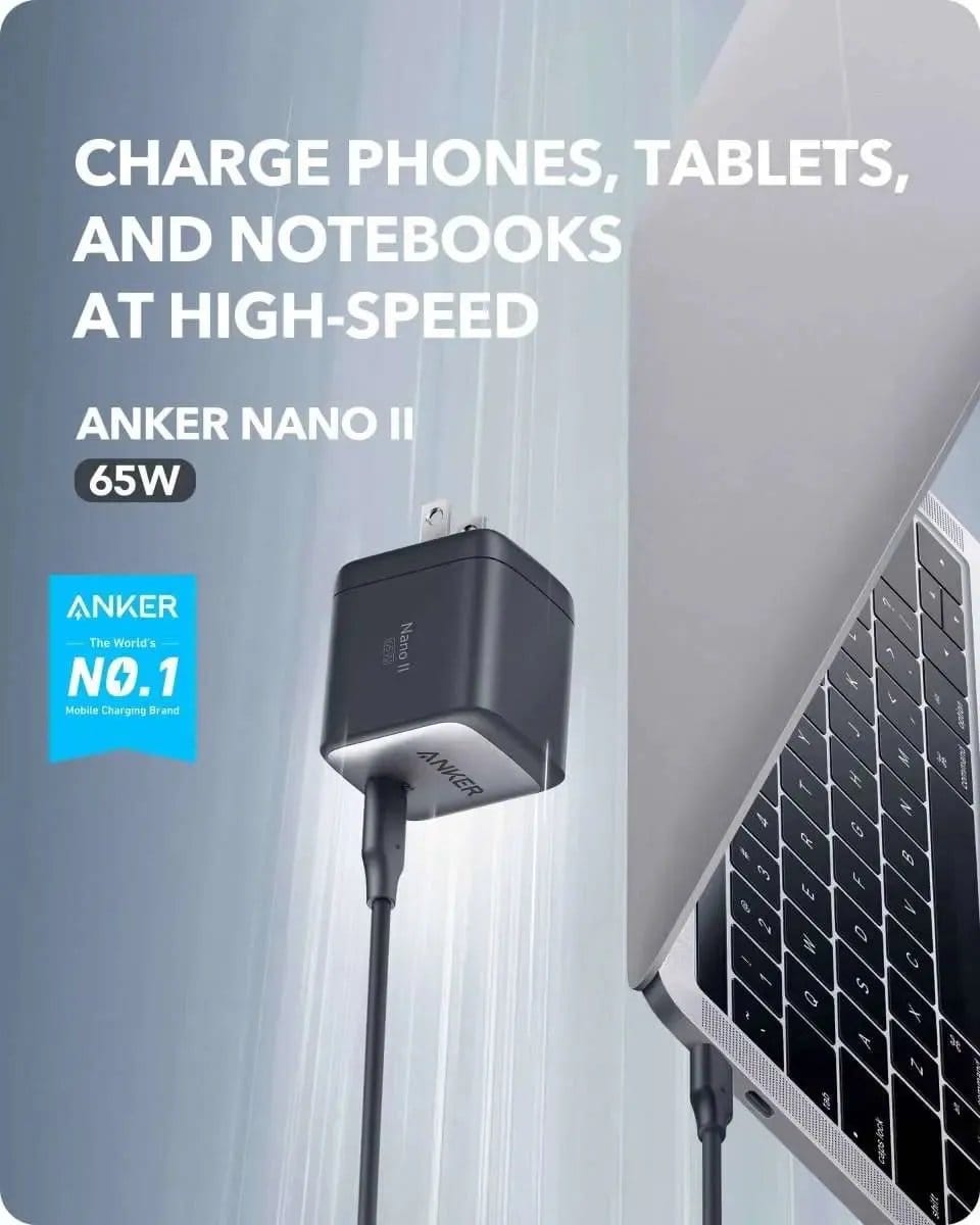 Anker 715 Charger (Nano II 65W) Anker Black Black-