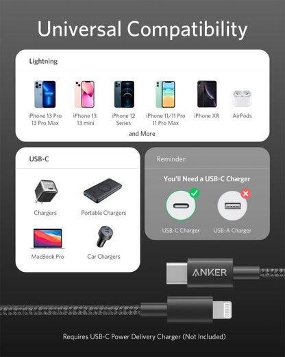 Anker <b>331</b> USB-C to Lightning Cable - Cartsfy Inc.