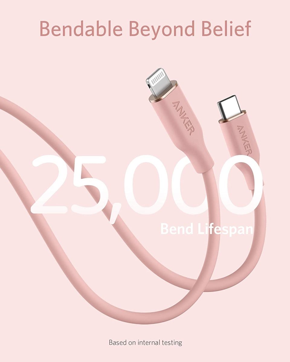 Anker <b>641</b> USB - C to Lightning Cable (Flow, 3 ft Silicone) - Cartsfy Inc.