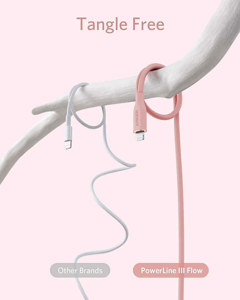 Anker <b>641</b> USB - C to Lightning Cable (Flow, 3 ft Silicone) - Cartsfy Inc.