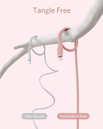 Anker <b>641</b> USB - C to Lightning Cable (Flow, 3 ft Silicone) - Cartsfy Inc.