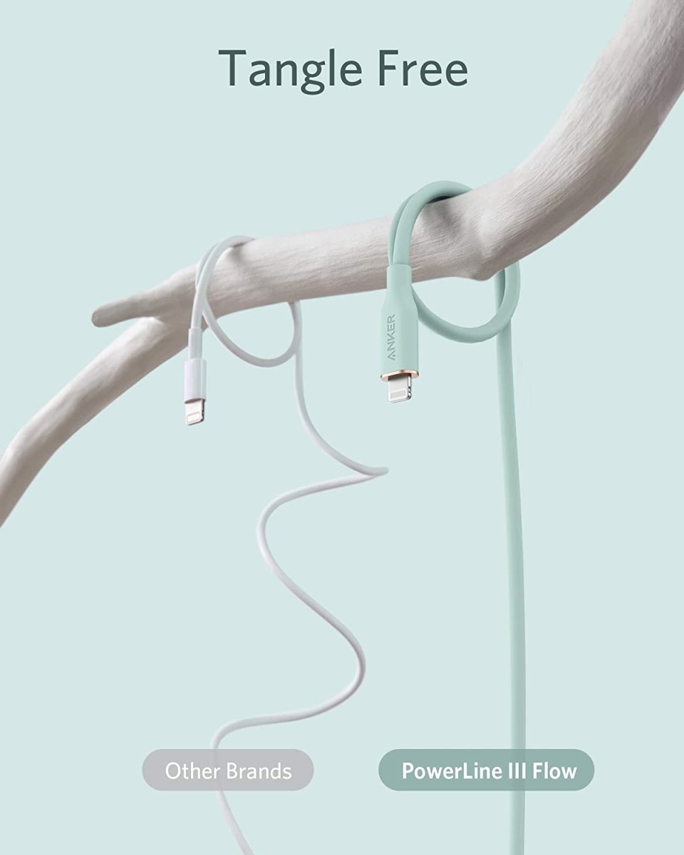 Anker <b>641</b> USB - C to Lightning Cable (Flow, 3 ft Silicone) - Cartsfy Inc.