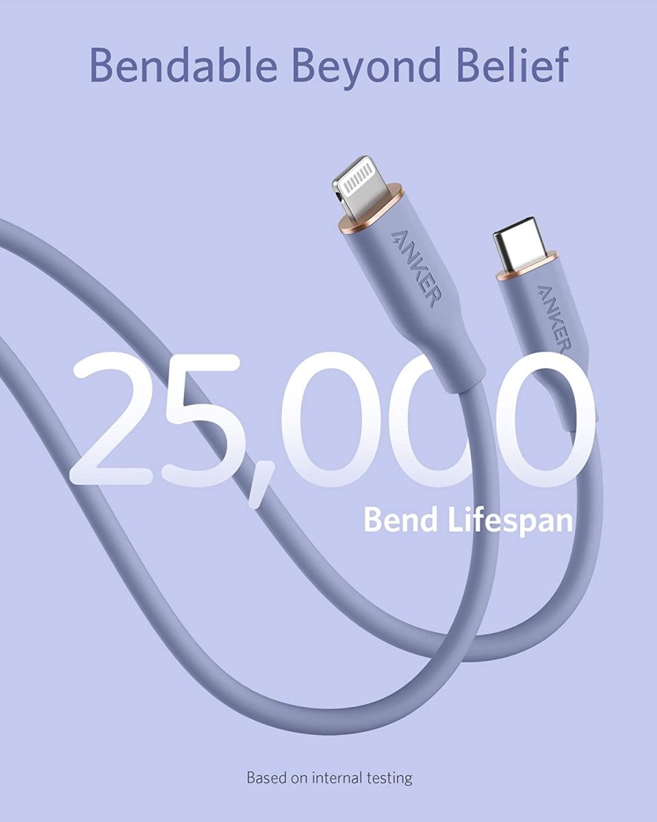 Anker <b>641</b> USB - C to Lightning Cable (Flow, 3 ft Silicone) - Cartsfy Inc.