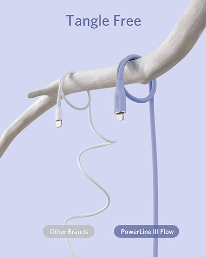 Anker <b>641</b> USB - C to Lightning Cable (Flow, 3 ft Silicone) - Cartsfy Inc.