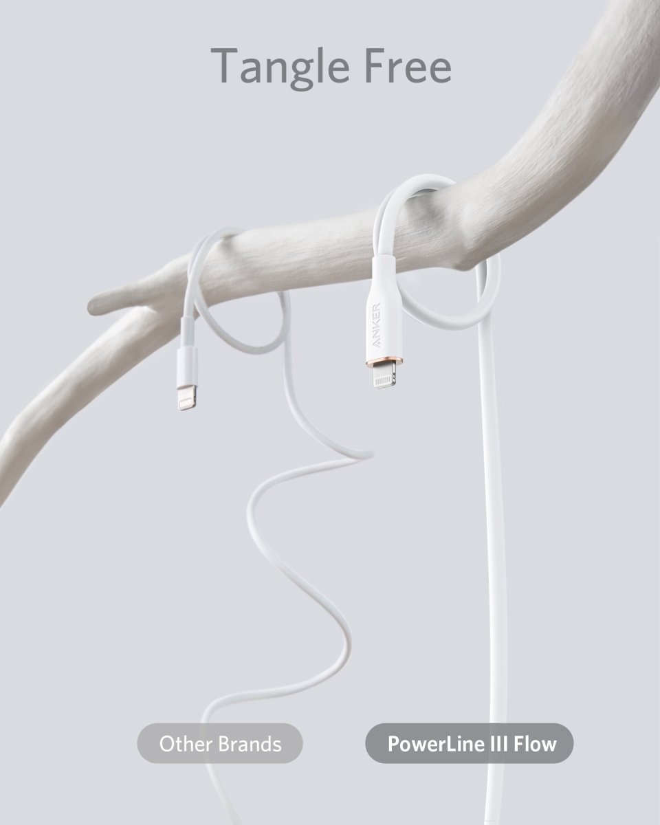 Anker <b>641</b> USB - C to Lightning Cable (Flow, 3 ft Silicone) - Cartsfy Inc.