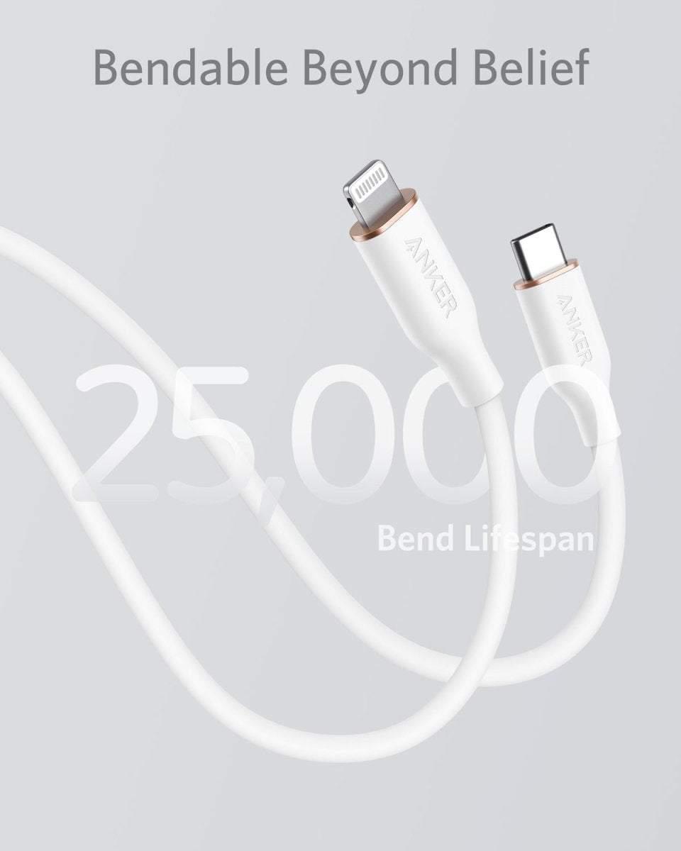Anker <b>641</b> USB - C to Lightning Cable (Flow, 3 ft Silicone) - Cartsfy Inc.