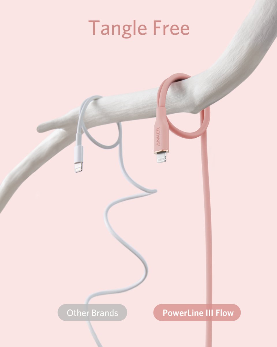 Anker <b>641</b> USB - C to Lightning Cable (Flow, 3 ft Silicone) - Cartsfy Inc.