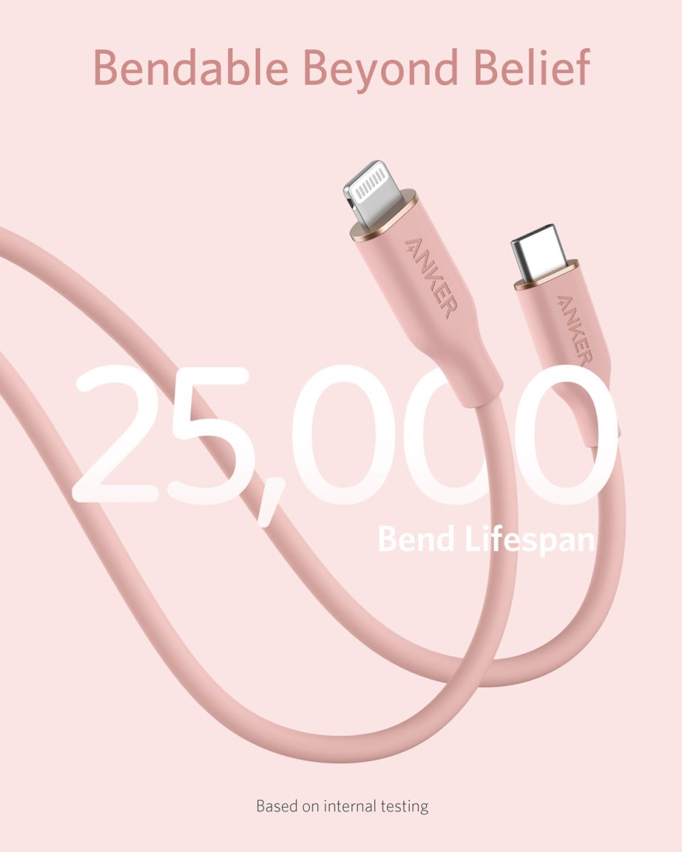 Anker <b>641</b> USB - C to Lightning Cable (Flow, 3 ft Silicone) - Cartsfy Inc.