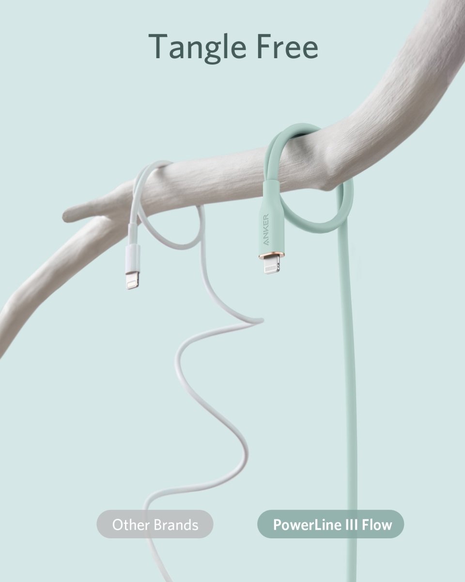Anker <b>641</b> USB - C to Lightning Cable (Flow, 3 ft Silicone) - Cartsfy Inc.