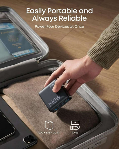 Anker Charger (140W, 4-Port, PD 3.1) with USB-C Cable Cartsfy Inc.