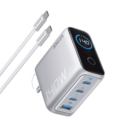 Anker Charger (140W, 4-Port, PD 3.1) with USB-C Cable Cartsfy Inc.