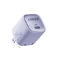 Purple 25W compact USB-C charger with foldable plug