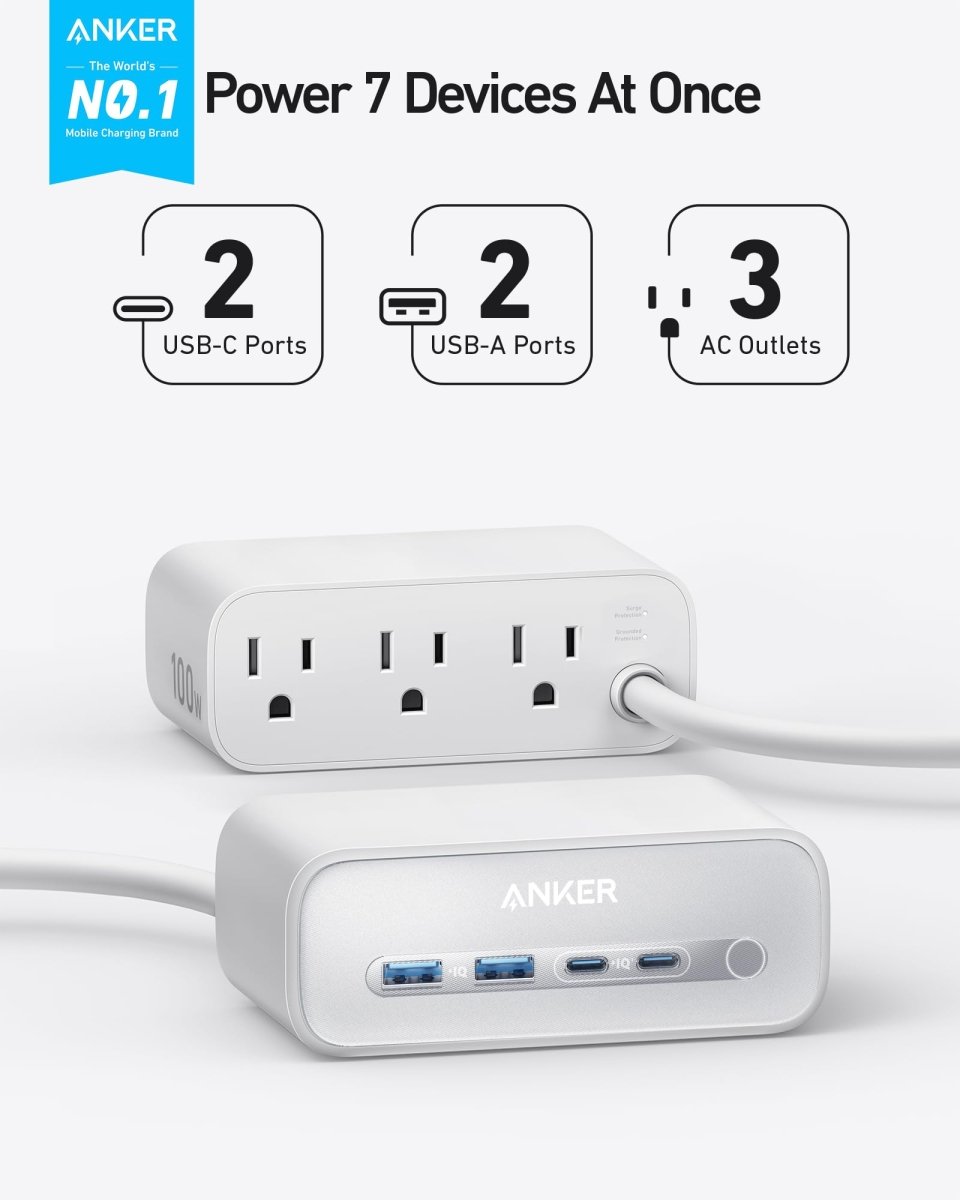 Anker Charging Station (7 - in - 1, 100W) - Cartsfy Inc.