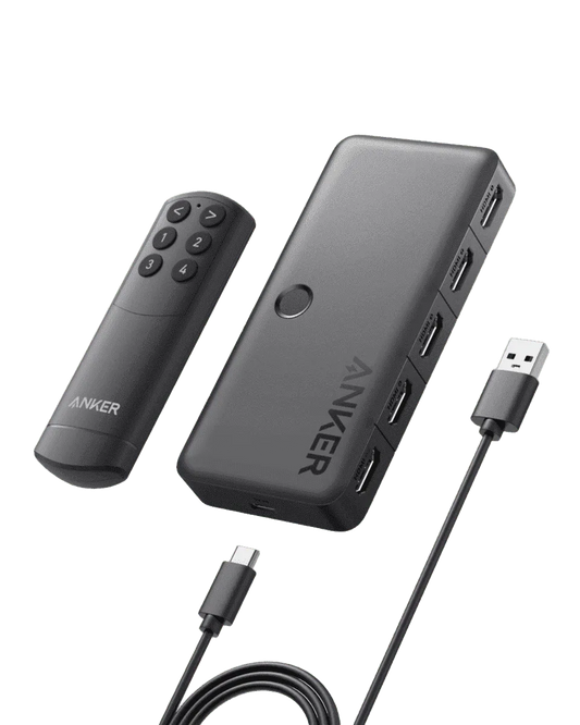 Anker HDMI Switch (4 in 1 Out, 4K HDMI) Anker Black Black-