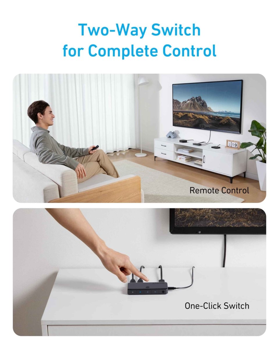 Anker HDMI Switch (4 in 1 Out, 4K HDMI) - Cartsfy Inc.