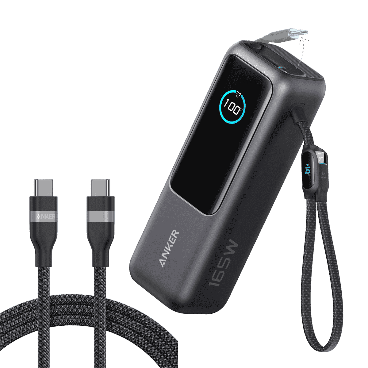 Anker Laptop Power Bank (25K, 165W, Built-In and Retractable Cables) - Cartsfy Inc.