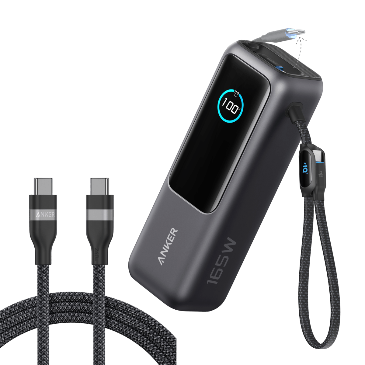 Anker Laptop Power Bank (25K, 165W, Built - In and Retractable Cables) - Cartsfy Inc.