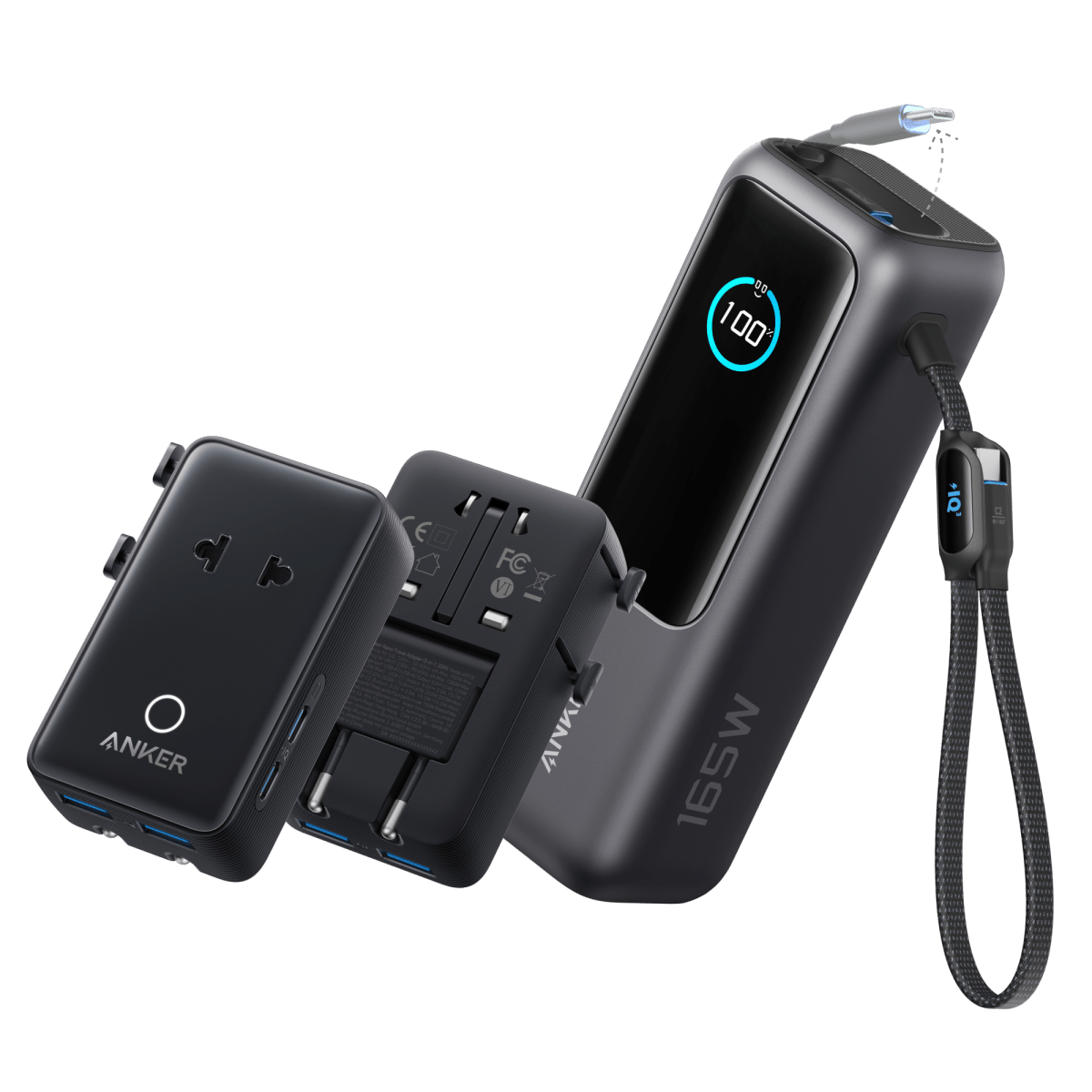 Anker Laptop Power Bank (25K, 165W, Built - In and Retractable Cables) - Cartsfy Inc.