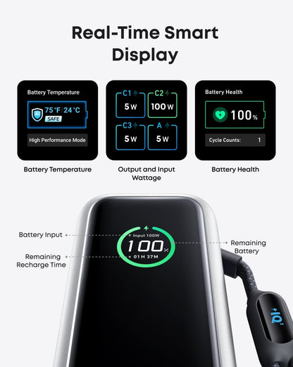 Anker Laptop Power Bank (25K, 165W, Built - In and Retractable Cables) - Cartsfy Inc.