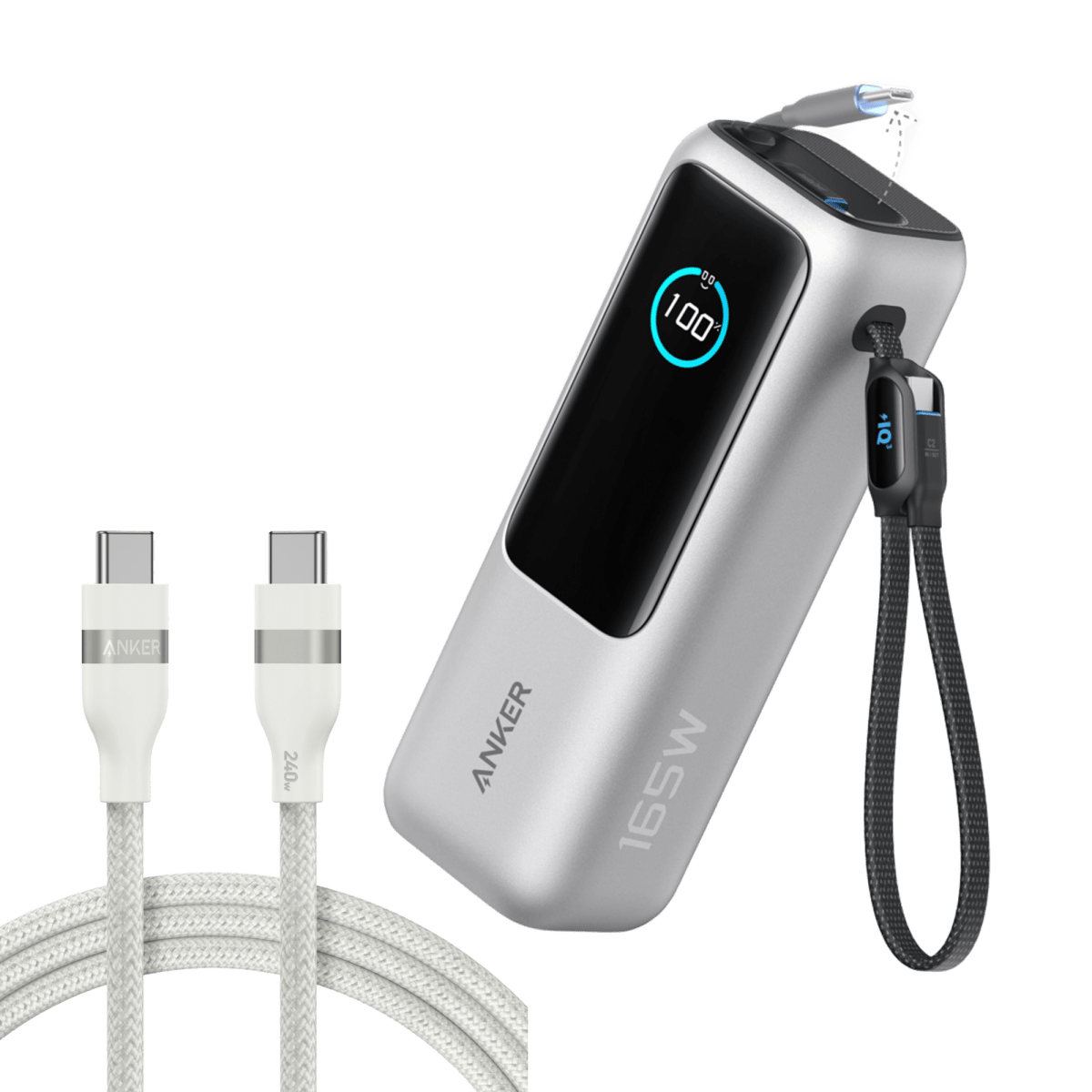 Anker Laptop Power Bank (25K, 165W, Built - In and Retractable Cables) - Cartsfy Inc.