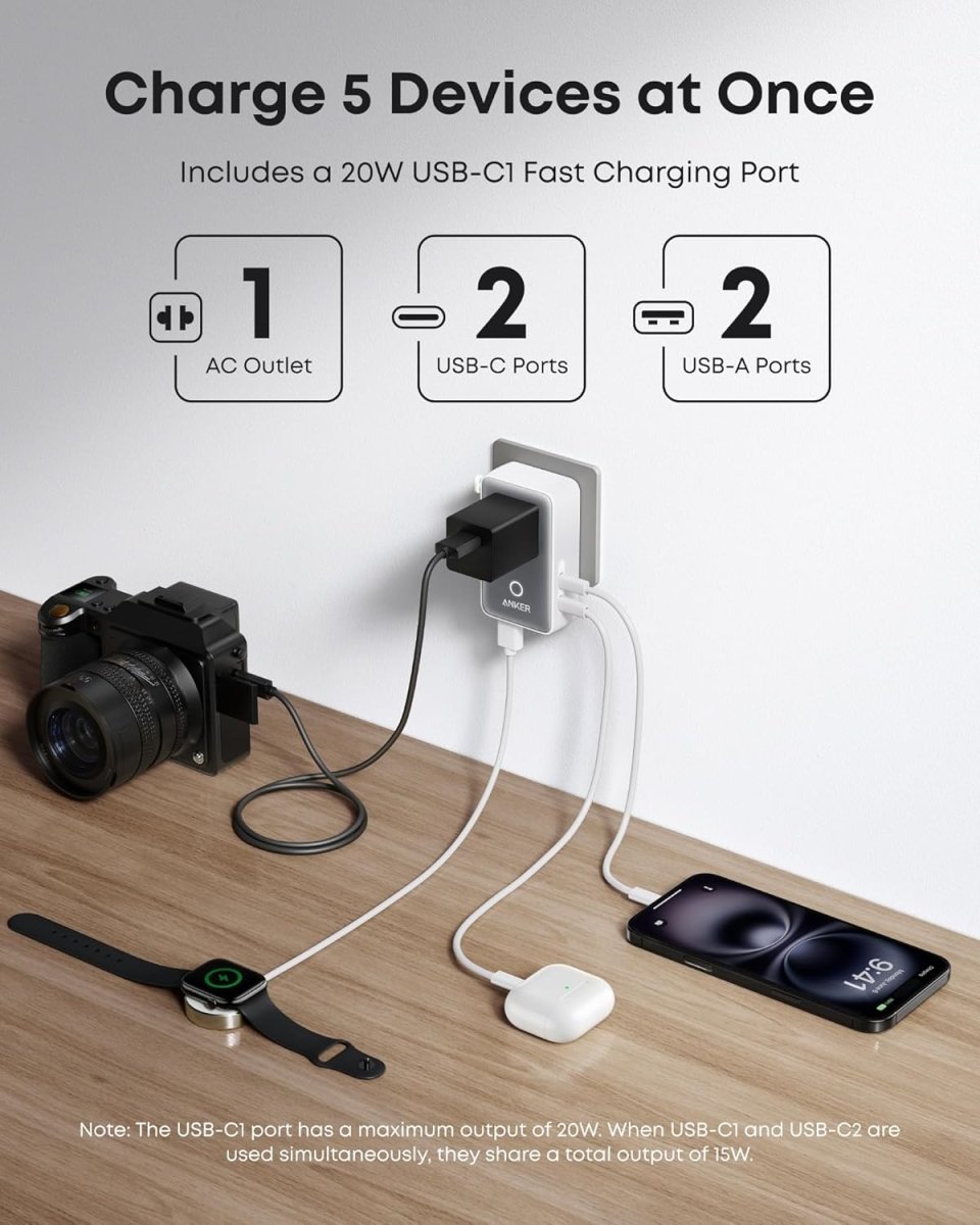 Anker Laptop Power Bank (25K, 165W, Built - In and Retractable Cables) - Cartsfy Inc.