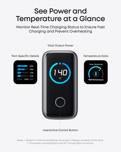 Anker Laptop Power Bank (25K, 165W, Built - In and Retractable Cables) - Cartsfy Inc.