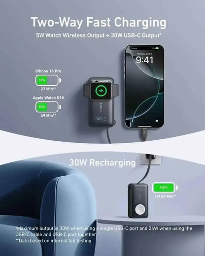 Anker MagGo Power Bank (10K, 35W, For Apple Watch) Cartsfy Inc.