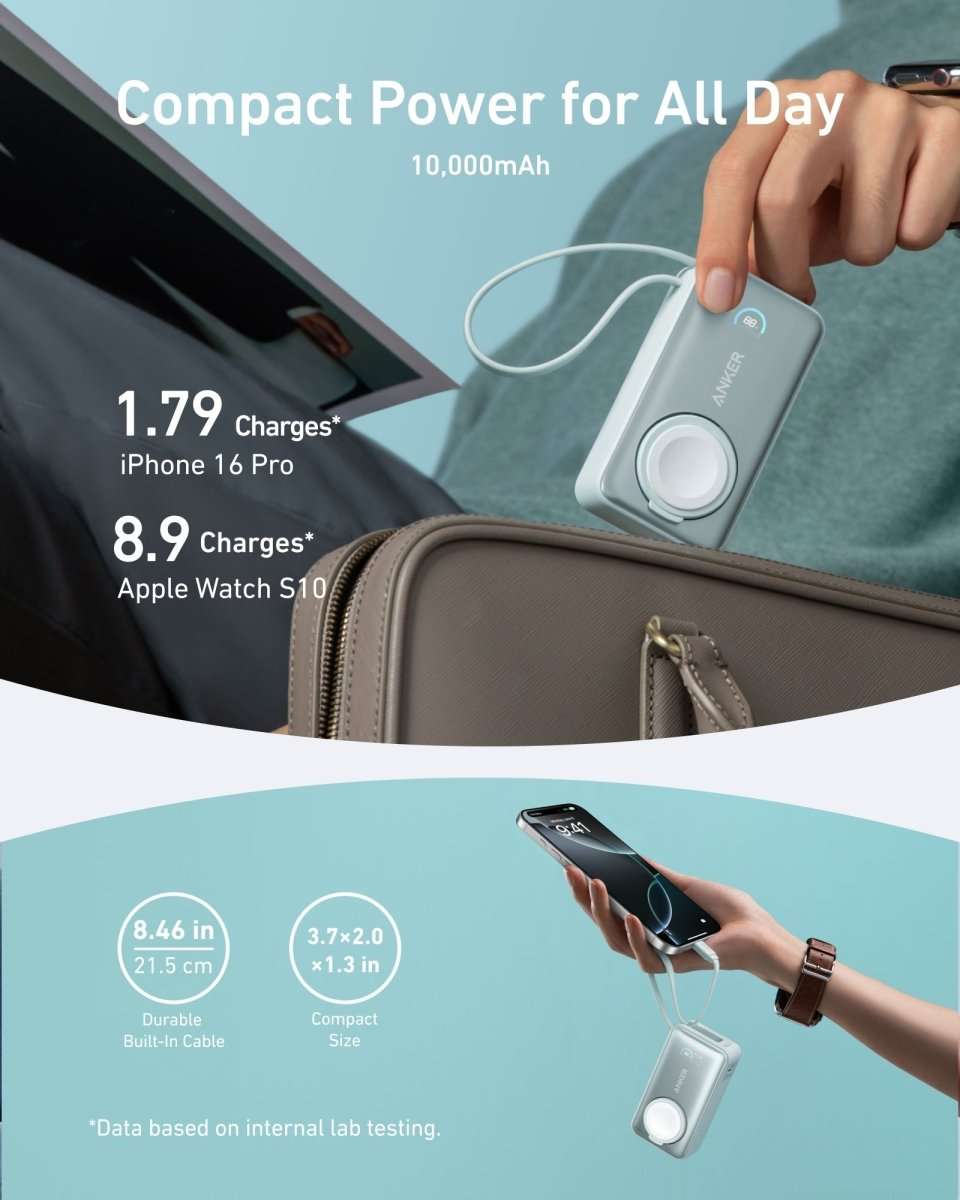Anker MagGo Power Bank (10K, 35W, For Apple Watch) Cartsfy Inc.