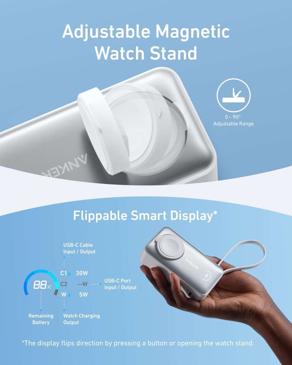 Anker MagGo Power Bank (10K, 35W, For Apple Watch) Cartsfy Inc.