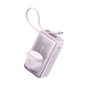 Lilac MagGo power bank with magnetic watch charging connector and cable