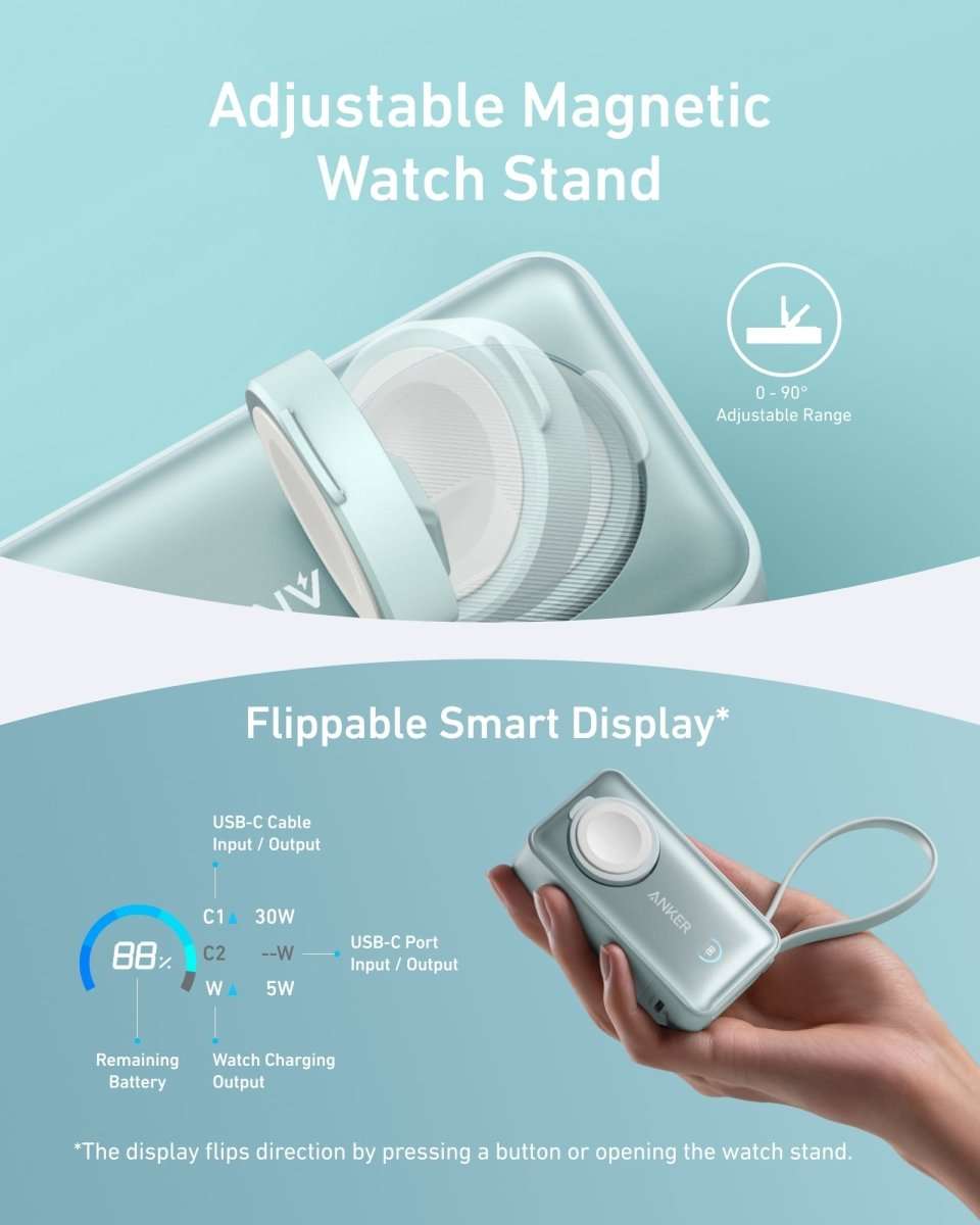 Anker MagGo Power Bank (10K, 35W, For Apple Watch) Cartsfy Inc.