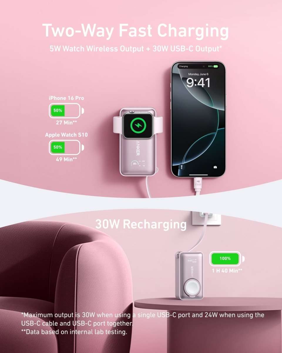 Anker MagGo Power Bank (10K, 35W, For Apple Watch) Cartsfy Inc.
