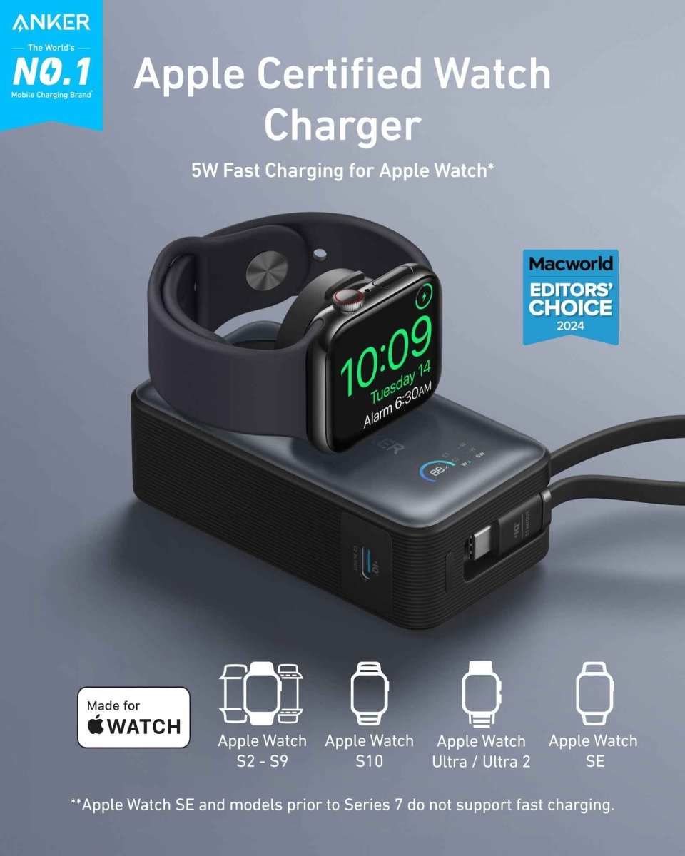 Anker MagGo Power Bank (10K, 35W, For Apple Watch) - Cartsfy Inc.