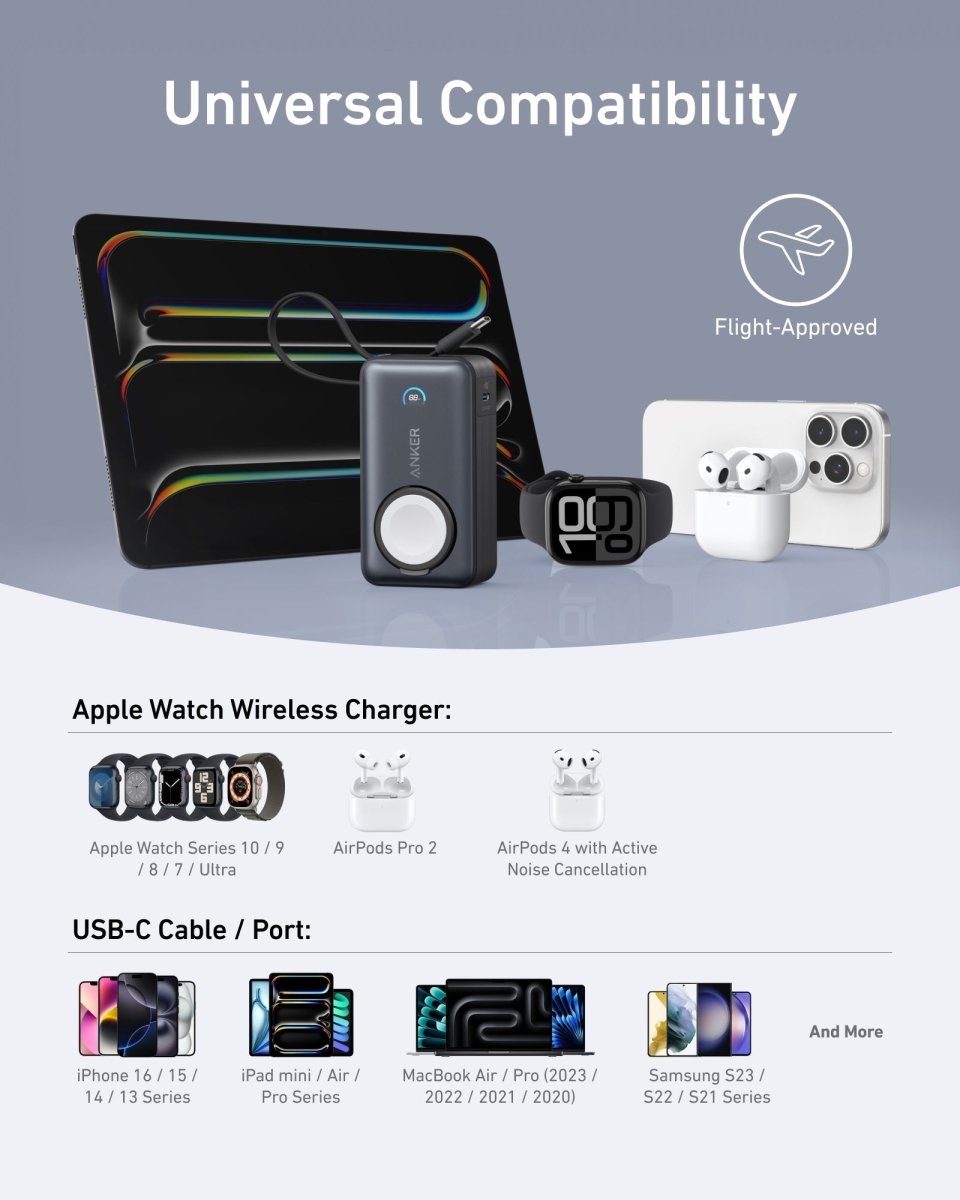Anker MagGo Power Bank (10K, 35W, For Apple Watch) - Cartsfy Inc.