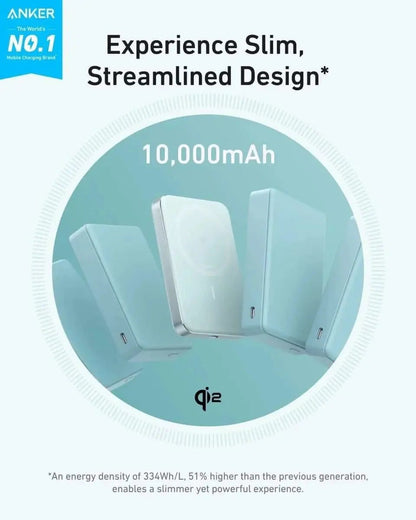 Anker MagGo Power Bank (10K, Slim) Anker Black Stone Aurora White Teal Oasis Black Stone-Aurora White-Teal Oasis-Pink Aura-