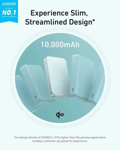 Anker MagGo Power Bank (10K, Slim) Anker Black Stone Aurora White Teal Oasis Black Stone-Aurora White-Teal Oasis-Pink Aura-