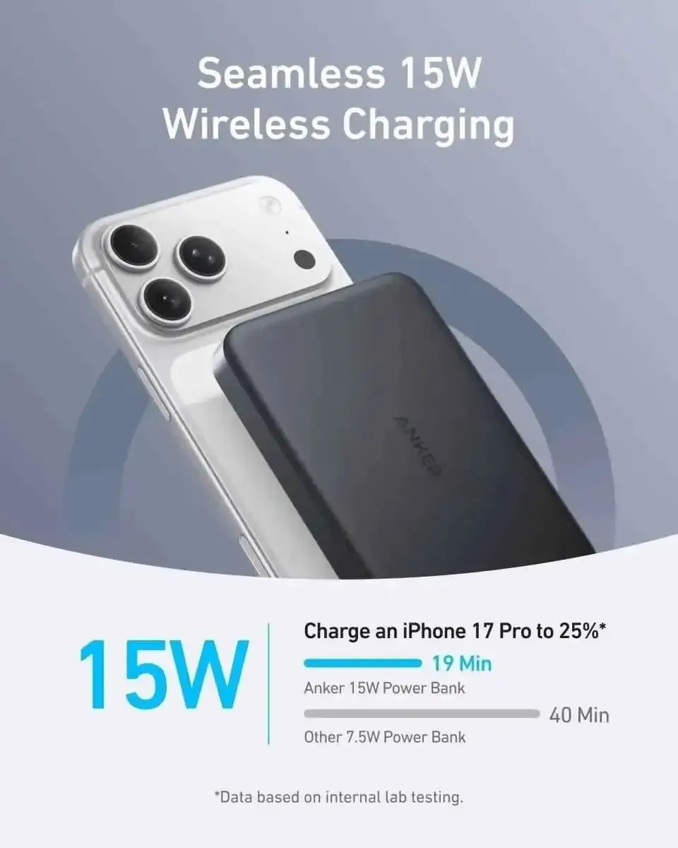 Anker MagGo Power Bank (10K, Slim) Anker Black Stone Aurora White Teal Oasis Black Stone-Aurora White-Teal Oasis-Pink Aura-
