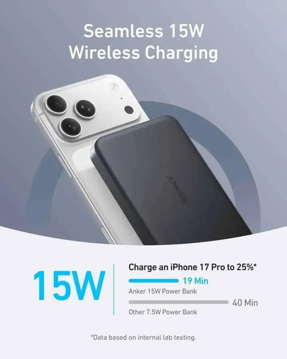 Anker MagGo Power Bank (10K, Slim) Anker Black Stone Aurora White Teal Oasis Black Stone-Aurora White-Teal Oasis-Pink Aura-