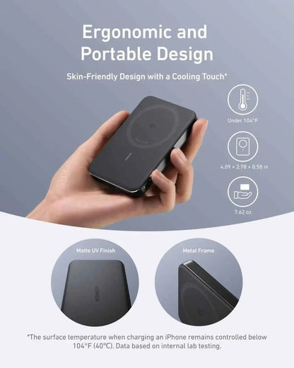 Anker MagGo Power Bank (10K, Slim) Anker Black Stone Aurora White Teal Oasis Black Stone-Aurora White-Teal Oasis-Pink Aura-