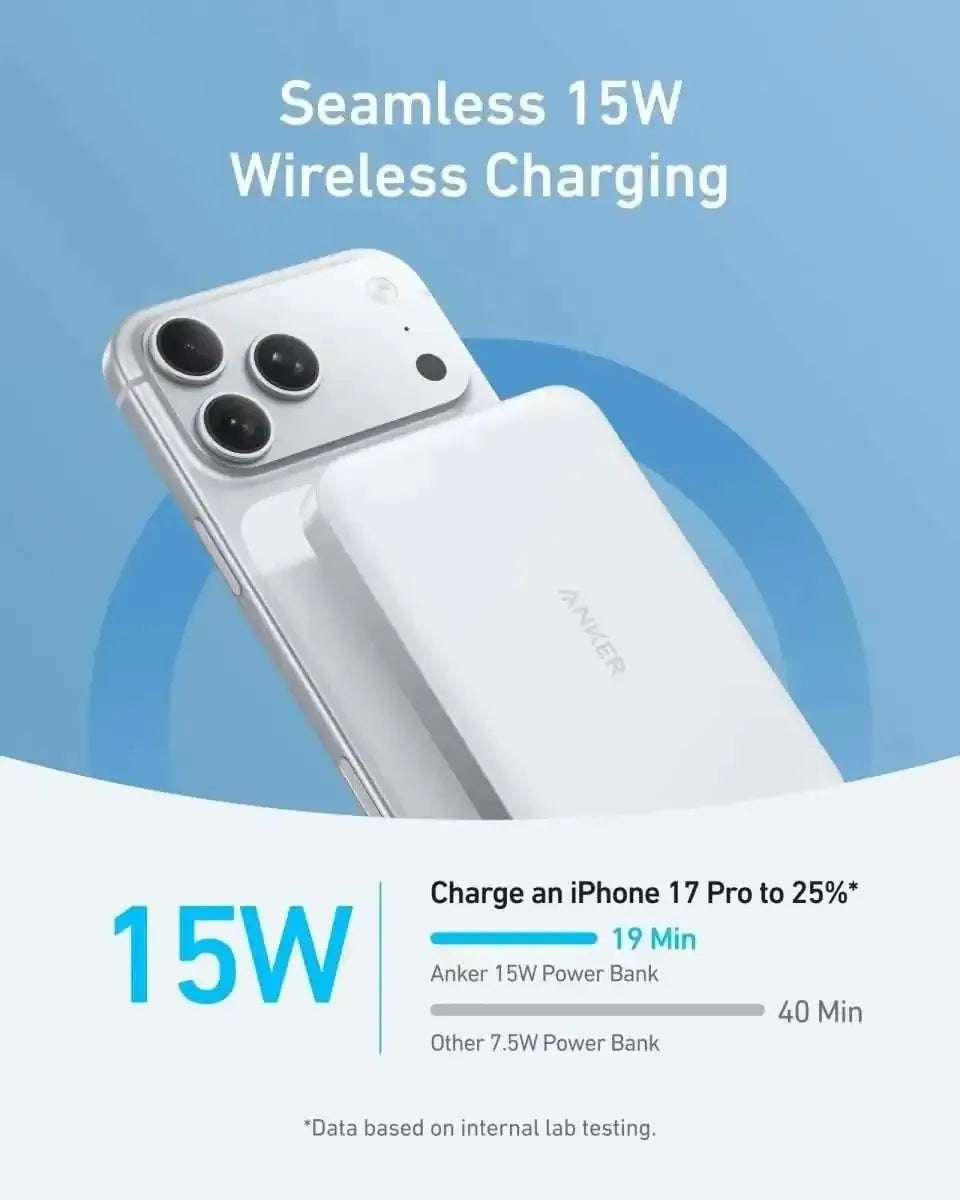 Anker MagGo Power Bank (10K, Slim) Anker Black Stone Aurora White Teal Oasis Black Stone-Aurora White-Teal Oasis-Pink Aura-