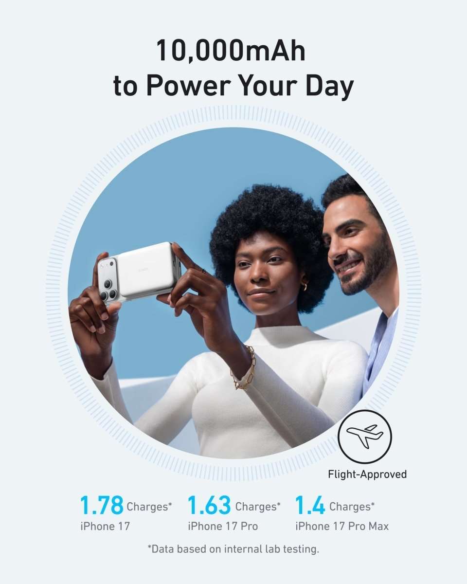 Slim MagGo power bank with wireless charging surface (10,000mAh)