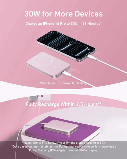 Anker MagGo Power Bank (10K, Slim) Anker Black Stone Aurora White Teal Oasis Black Stone-Aurora White-Teal Oasis-Pink Aura-