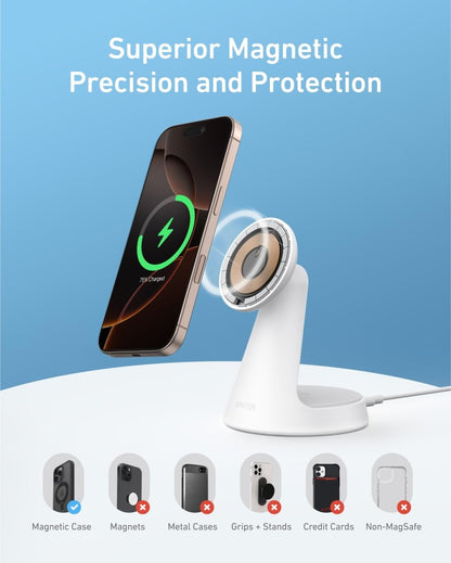 Anker MagGo Wireless Charger (2 - in - 1, Dock Stand) with USB - C Cable BOA - Cartsfy Inc.