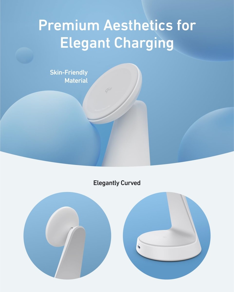 Anker MagGo Wireless Charger (2 - in - 1, Dock Stand) with USB - C Cable BOA - Cartsfy Inc.