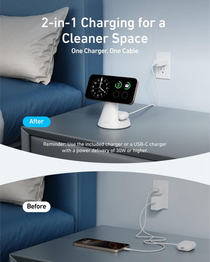 Anker MagGo Wireless Charger (2 - in - 1, Dock Stand) with USB - C Cable BOA - Cartsfy Inc.