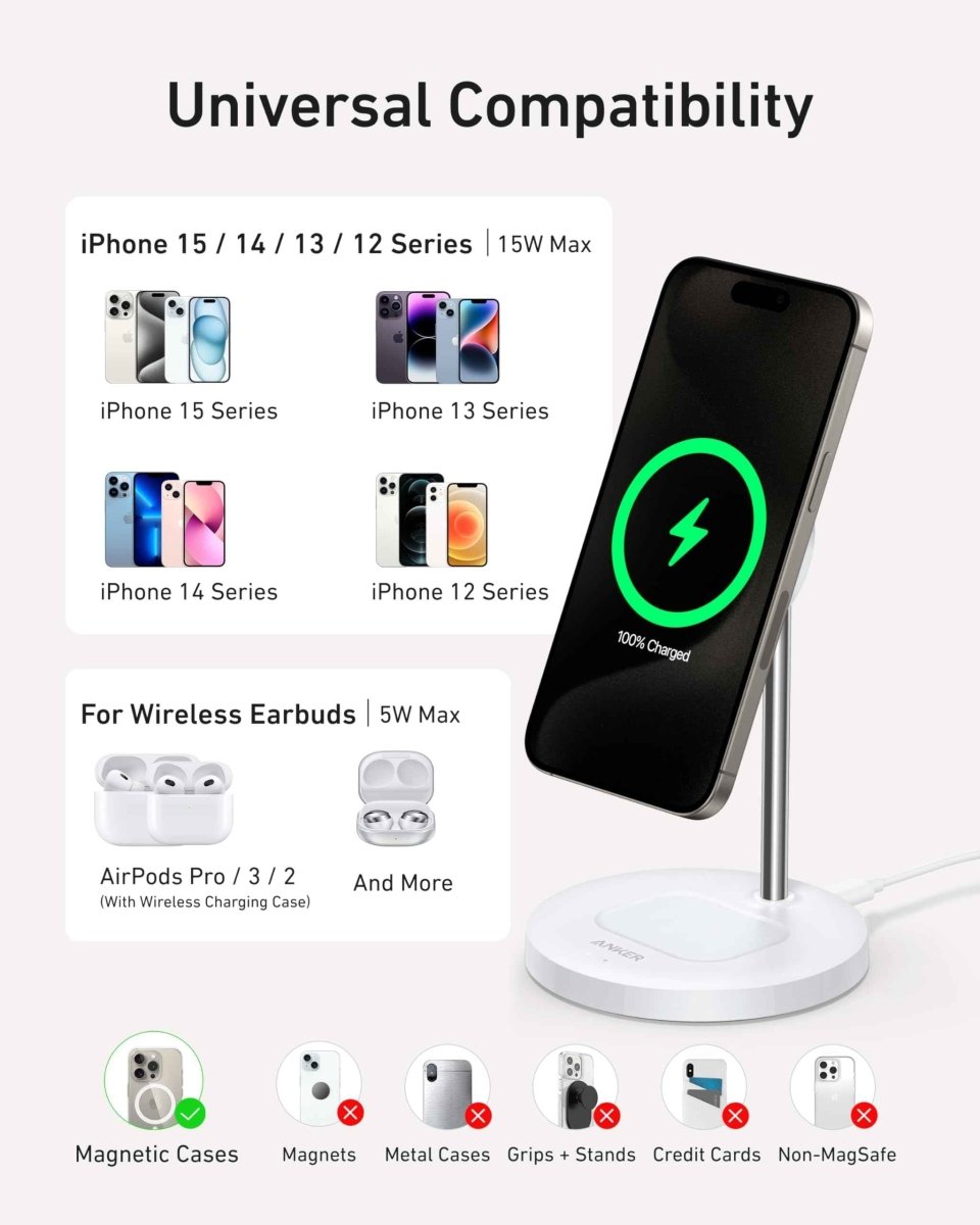 Anker MagGo Wireless Charger (2 - in - 1 Stand) BOA - Cartsfy Inc.