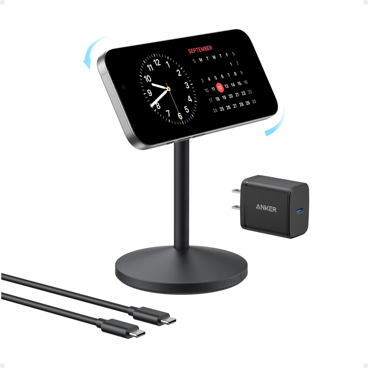 Anker MagGo Wireless Charger (Stand) with Adapter and Cable BOA - Cartsfy Inc.