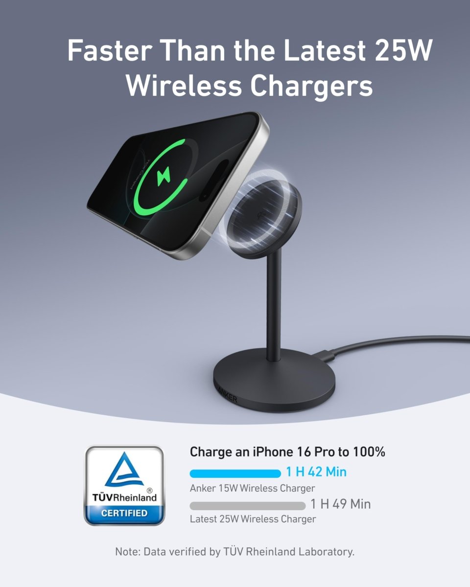Anker MagGo Wireless Charger (Stand) with Adapter and Cable BOA - Cartsfy Inc.