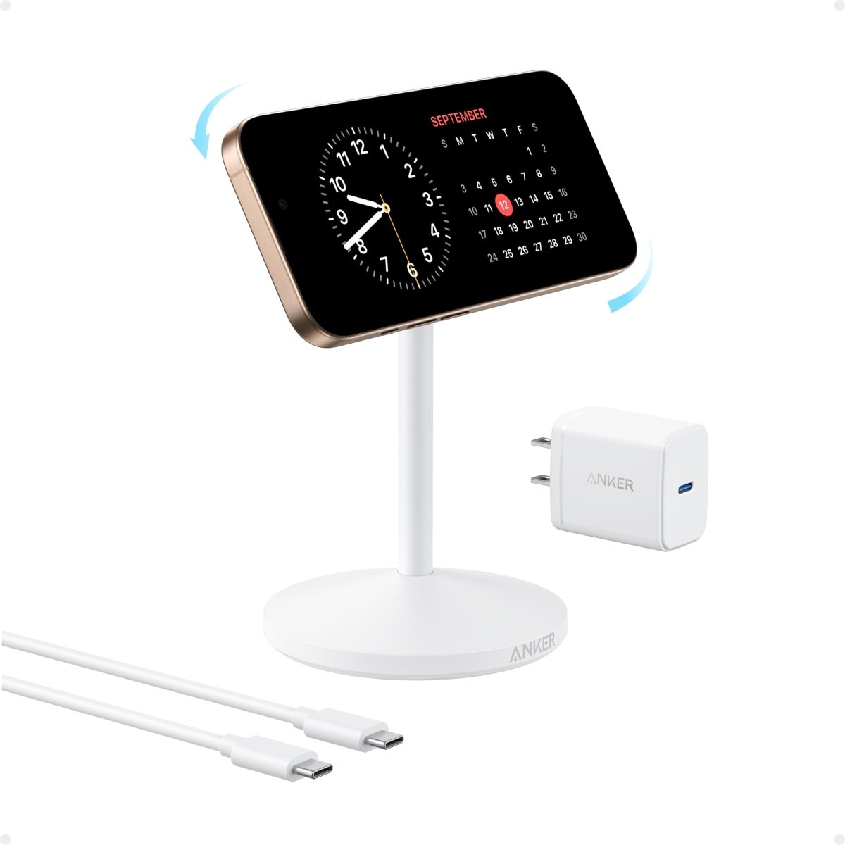 Anker MagGo Wireless Charger (Stand) with Adapter and Cable BOA - Cartsfy Inc.